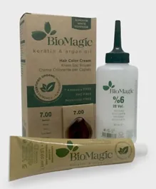 BIOMAGIC Hair Color Cream with Keratin & Argan Oil 7/00 Blonde - 60mL
