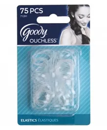 Goody Ouchless Mini Clear Pony Band Elastics - Pack of 75