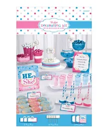 Party Centre Gender Reveal Buffet Decorating Kit - Multicolor