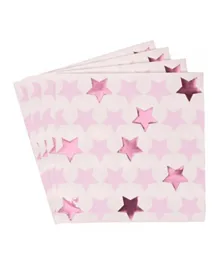 Neviti Little Star Pink Paper Napkins - Pack of 16