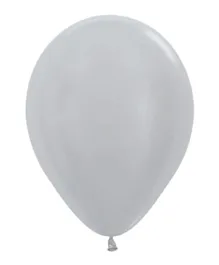 Sempertex Round Latex Balloons Stain Silver - 50 Pieces