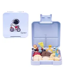 Snack Attack TM 3 Compartments Lunch Box - Blue