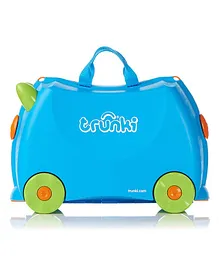 Trunki Original Kids Ride On Suitcase And Carry On Luggage Terrance - Blue