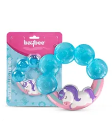 Baybee Unicorn Natural Water Filled Silicone Teether - Blue