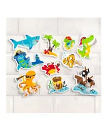 Stephen Joseph Shark Foam Bath Toy - 10 Pieces
