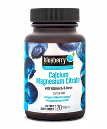 Blueberry Naturals Calcium Magnesium Citrate - 120 Tablets