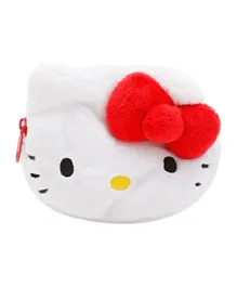 Hello Kitty 10 Bonnel D Cut Coin Purse Soft Wool - White
