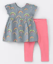 Mini Moi Dress & Legging Set - Rainbow