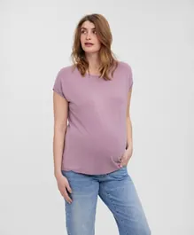 Vero Moda Maternity Short Sleeves Tank Top - Elderberry