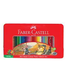 Faber Castell Classic Colour Pencils Sketch Set - 60 Pieces