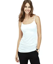 Mums & Bumps - Isabella Oliver Round Neck Maternity Cami Top - White
