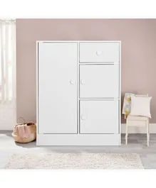 HomeBox EC-Vanilla Cody Kids 3-Door 1-Drawer Cabinet, Engineered Wood, Foil Veneer, L80.5xW39.5xH102cm