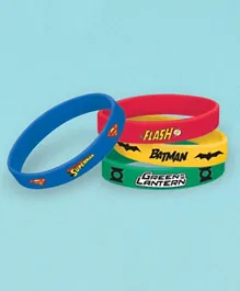 Party Centre DC Comics Rubber Bracelets With Justice League Design Assorted - 4 Pieces