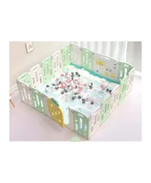 Lovely Baby Kids Fruity Playpen Green - 18 Pieces