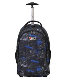 iPac Extreme Trolley School Bag Black Blue - Height 19 Inches