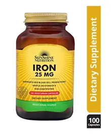 Sunshine Nutrition Iron 25 Mg - 100'S Capsules