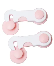 B-Safe Glass Cabinet Latch Pink - 2 Pieces