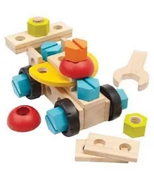 Plan Toys Wooden Sustainable Play Construction Set - 40 Pieces