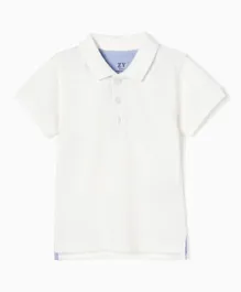 Zippy Oxford Detailed Polo T-Shirt - White