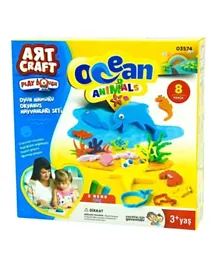 Dede Art Craft Ocean Animals Play Dough Set Multi Color - 150 Grams