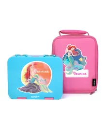 Essmak Disney Little Mermaid Pink Personalized Bento Pack - Set Of 2