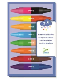 دجيكو - عبوة أقلام تلوين توينز، 8 قطع - متعددة الألوان