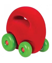 Rubbabu Soft Baby Educational Toy Original Mascot Car - Red