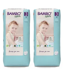 Bambo Nature Eco Friendly Diaper Size 3 Value Pack of 2 - 104 Pieces