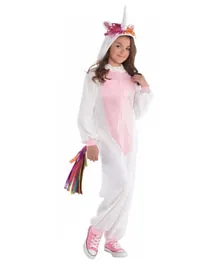 Costumes USA Party Centre Unicorn Zipster Costume - White Pink