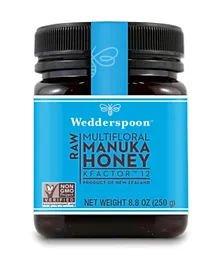 Wedderspoon Raw Multifloral Manuka Honey Kf12 250G - 02004