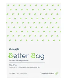 Snuggle Better Bag Nappy Bin Liners Green - 45 Pieces