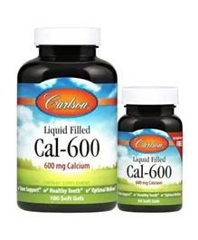 Carlson Liquid Calcium 600g 100 Pieces + 30 Pieces Free Soft Gel