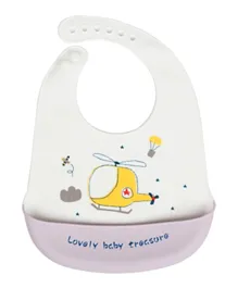Little Angel Helicopter Baby Silicon Bib - Multicolor
