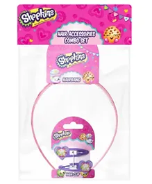 Shopkins Hair Band and Hair Clips Combo - Pink and Lavender