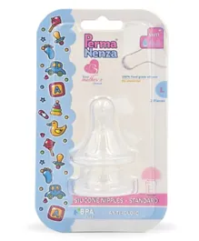 Permanenza Standard Neck Silicone Nipple Large - Pack of 2