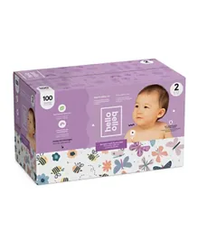 Hello Bello Club Diaper Bees and Butterflies Girl Size 2 - 100 Pieces