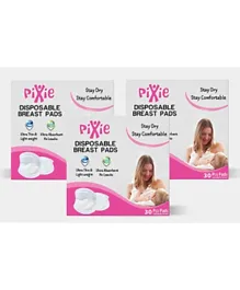 Pixie Disposable Breast Pads Pack of 3 - 90 Pieces