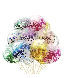 Party Propz Balloons with Multi Colored Pre-Filled Confetti - Pack of 10