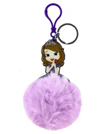 Disney Princess Sofia the first Pom Pom Key Ring - Purple