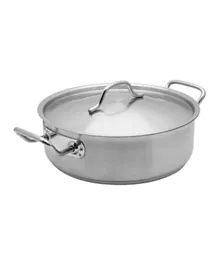 Chefset Casserole Low Cooking Pot With Lid & Double Handle - 24 cm