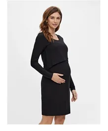 Mamalicious 2 in 1 Maternity Dress - Black