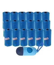 Star Babies Disposable Scented Bags Pack Of 18 + Dispenser Navy Blue - 19 Pieces