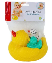 Infantino Bath Dedee Duck & Family Squeeze Toy Set of 2 - Yellow Green