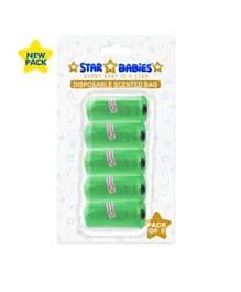 Star Babies Scented Bag Blister Green - Pack of 5 (15 Each)