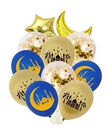 Party Propz Eid Mubarak and Ramadan Decoration Balloons - 11 Pieces