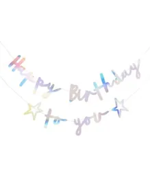 Hootyballoo Iridescent 'Happy Birthday To You' Banner