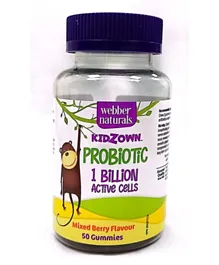 Webber Naturals Kidzown Probiotic Mixed Berry Flavour - 50 Gummies