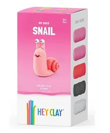 HEY CLAY - Snail Colorful Kids Modeling Air-Dry Clay, 5 Cans