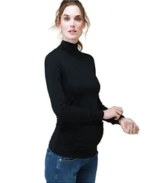 Mums & Bumps - Isabella Oliver Full Sleeves Maternity Top - Black