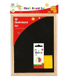 Design Group Act A4 Chalkboard & Chalk Duster - Multicolor